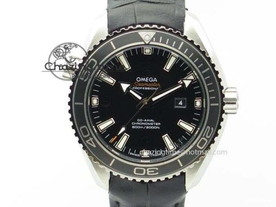 0104 Vibrant Planet Ocean Professional SS V6F 37mm Ladies Ceramic Bezel On Black Leather Strap A 8257